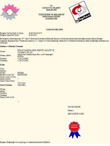 Garanti Belgesi